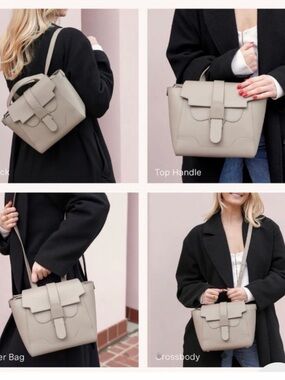 Senreve Maestra in Black - a Structured Top-Handle Crossbody or Backpack